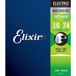 Elixir 19062 Optiweb Light Струны для 8-ми струнной электрогитары