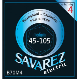 Savarez B70M4 Hexagonal Explosion Medium струны для бас-гитары 45-105