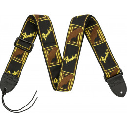 Fender 2` Monogrammed BLACK STRAP Ремень для гитары