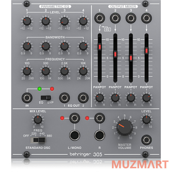 Behringer 305 EQ/MIXER/OUTPUT Аналоговый EQ/MIXER/OUTPUT модуль для Eurorack