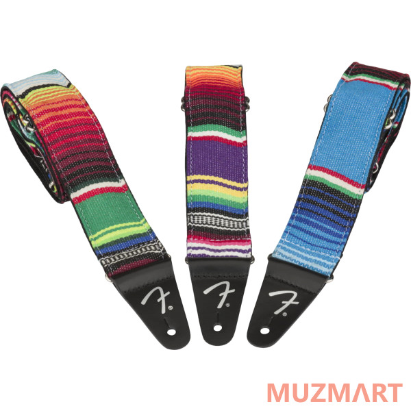 Fender 2 Serape Strap Green Multi Гитарный ремень