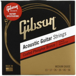 Gibson SAG-CPB13 COATED PHOSPHOR BRONZE ACOUSTIC GUITAR STRINGS MEDIUM Струны для акустической гитары