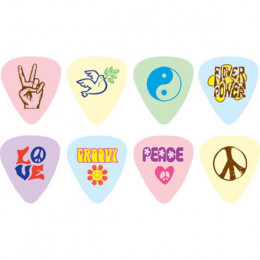 D'Andrea RPPLT PEACE&LOVE Упаковка медиаторов, 12 штук