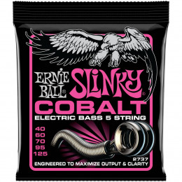 Ernie Ball 2737 Cobalt Slinky Super 40-125 Струны для бас-гитары 40-125