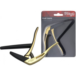 Stagg SCPX-FL GD Плоский каподастр для классической гитары