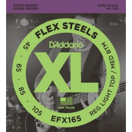 D'Addario EFX165 Струны для 4-х струнной бас гитары, Custom Light, 45-105