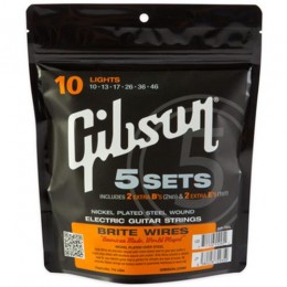Gibson SVP-700L BRITE WIRES ELECT SET/5 .10-.046 Струны для электрогитары (набор из 5-ти комплектов)