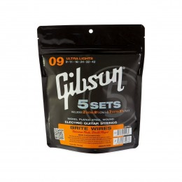 Gibson SVP-700UL BRITE WIRES ELECT SET/5 .09-.042 Струны для электрогитары ( комплект из 5 пачек)